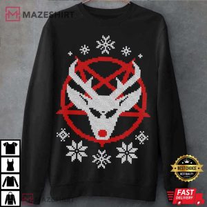 Christmas Satan Reindeer Xmas Funny T Shirt 4
