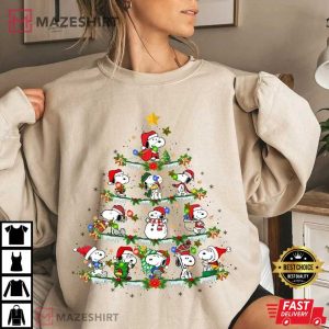 Snoopy Dog Christmas Tree 2022 Gift Vintage T Shirt 2