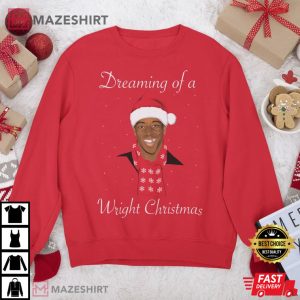 Dreaming Of A Wright Christmas Football T Shirt 3