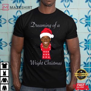Dreaming Of A Wright Christmas Football T Shirt 4