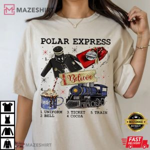 The Polar Express Believe Christmas Train T Shirt 1