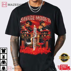 21 Savage And Metro Boomin Savage Mode II Merch T shirt 4