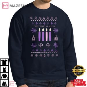 Advent Catholic Christmas Holiday Tis The Season T Shirt 1