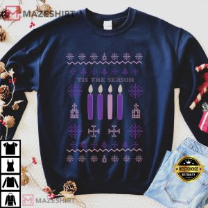 Advent Catholic Christmas Holiday Tis The Season T Shirt 3