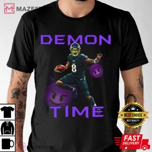 Lamar Jackson Demon Time Baltimore Ravens T Shirt 1