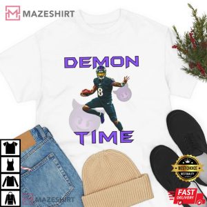Lamar Jackson Demon Time Baltimore Ravens T Shirt 2
