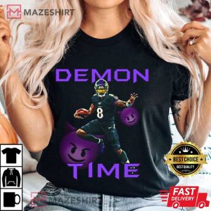 Lamar Jackson Demon Time Baltimore Ravens T Shirt 3