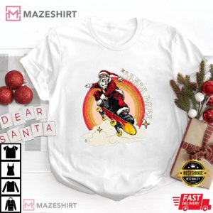 Santa Baby Skateboard Christmas Holiday Season T Shirt 2