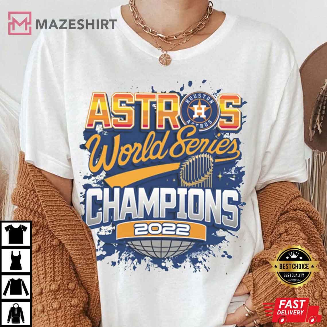 Houston Astros World Series 2022 Baseball T-Shirt Houston Astros World Series 2022 Baseball T-Shirt