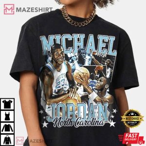 Michael Jordan UNC 90s Vintage Unisex T shirt 3
