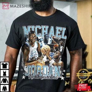 Michael Jordan UNC 90s Vintage Unisex T shirt 4