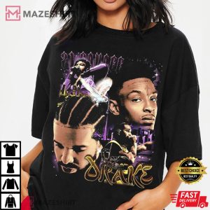 Her Loss Drake x 21 Savage Drop Album Cover Vintage T Shirt 1
