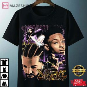 Her Loss Drake x 21 Savage Drop Album Cover Vintage T Shirt 3