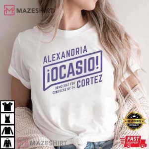 Elon Musk Alexandria Ocasio Cortez AOC For Congress Periwinkle Supporte 3