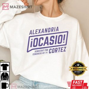 Elon Musk Alexandria Ocasio Cortez AOC For Congress Periwinkle Supporte