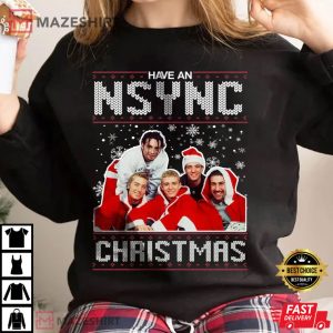 Have An NSync Christmas Happy Holidays Boy Band T Shirt 2