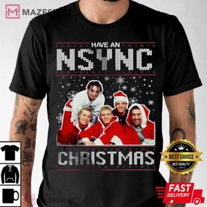 Have An NSync Christmas Happy Holidays Boy Band T Shirt 3