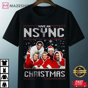 Have An NSync Christmas Happy Holidays Boy Band T Shirt 4