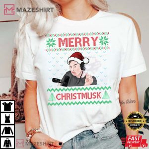 Funny Elon Musk Ugly Christmas T Shirt 1