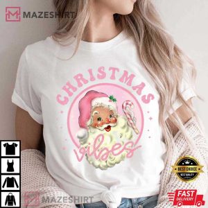 Christmas Vibes, Joly Santa Clause Face T-Shirt