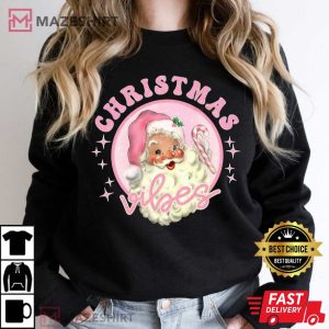 Christmas Vibes, Joly Santa Clause Face T-Shirt