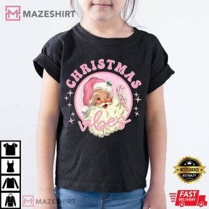 Christmas Vibes, Joly Santa Clause Face T-Shirt