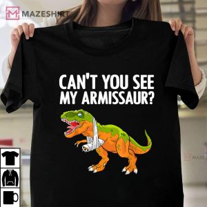 Funny Broken Arm Hand Dinosaur T-Shirt