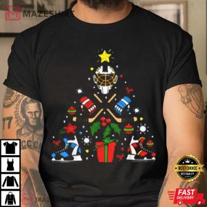 Christmas Ice Hockey Xmas Hockey Lover Gift T Shirt 3
