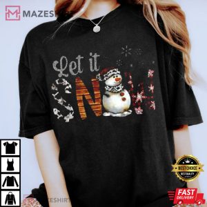 Let It Snowman Christmas Winter Time T Shirt 2