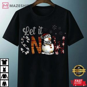 Let It Snowman Christmas Winter Time T Shirt 3