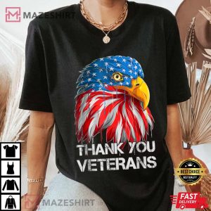 Thank You Veterans Eagle American Flag Veterans Day T Shirt 2