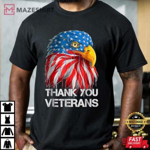 Thank You Veterans Eagle American Flag Veterans Day T Shirt 3