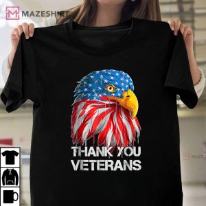 Thank You Veterans Eagle American Flag Veterans Day T Shirt 4