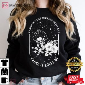 Karma Is A Cat Purring In My Lap Midnights T Shirt 2