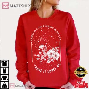 Karma Is A Cat Purring In My Lap Midnights T Shirt 4