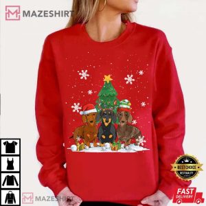 Dachshund Weiner Dog Lovers Christmas Funny T Shirt 2