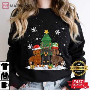 Dachshund Weiner Dog Lovers Christmas Funny T Shirt 3