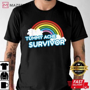 Tummy Ache Survivor Funny Stomach IBS Rainbow T Shirt 2