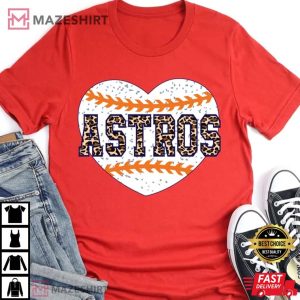 Houston Astros Heart Gift For Fan T Shirt 1