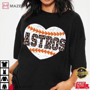 Houston Astros Heart Gift For Fan T Shirt 3