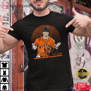 Jeremy Pena Houston Astros MVPena Shrug Sunset T-shirt