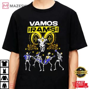 Los Angeles Rams Dia De Los Muertos T Shirt 4