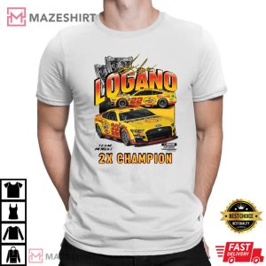 Joey Logano Team Penske Two Time NASCAR Cup T Shirt 1