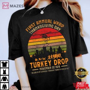 Thanksgiving Party Shirt Wkrp Thanksgiving Turkey Drop Shir 4