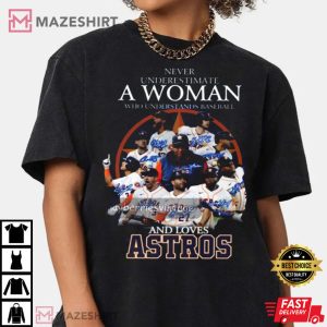 Never Underestimate A Women Who Understands Baseball T Shi 3