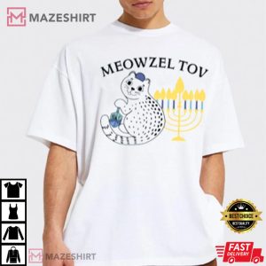 Funny Hanukkah Meowzel Tov T Shirt 3