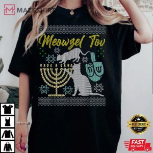 Meowzel Tov Ugly Hanukkah T Shirt 2