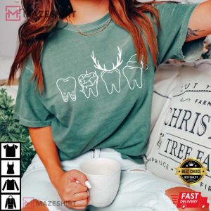 Comfort Colors Dental Dentist Teeth Christmas T Shirt 4