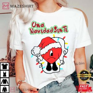 Una Navidad Sin Ti Bad Bunny Christmas Vintage T Shirt 1
