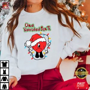 Una Navidad Sin Ti Bad Bunny Christmas Vintage T Shirt 2